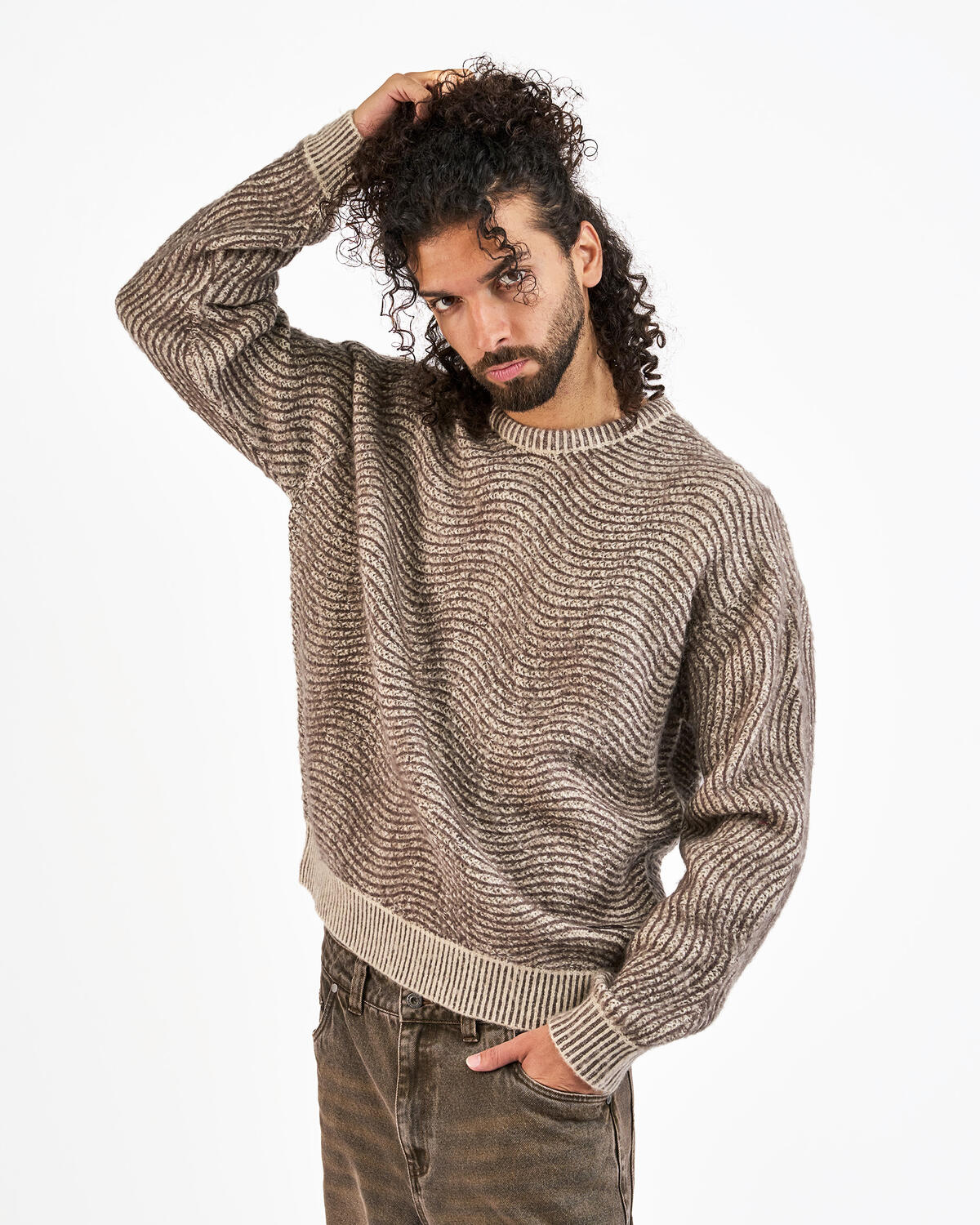 Dime Mohair Wave Knit | DIMEFA254CAM | AFEW STORE